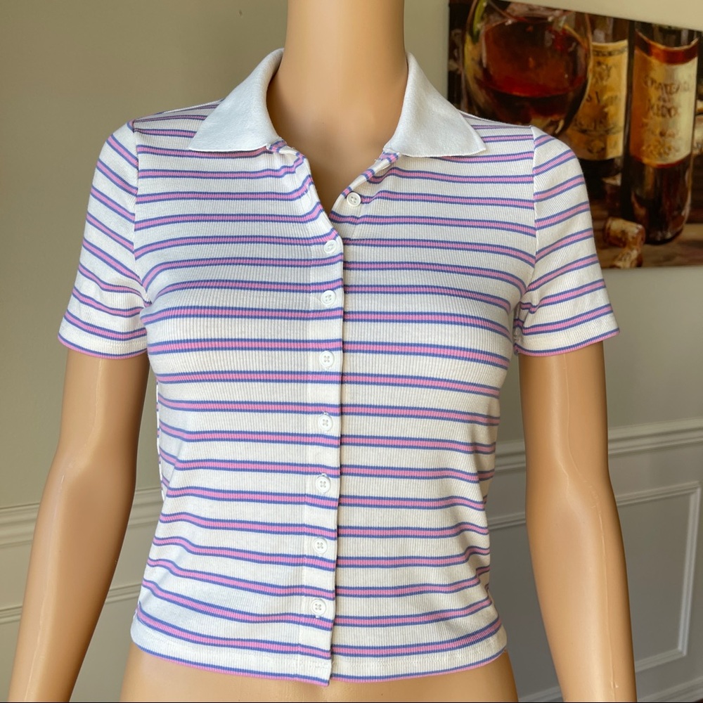 Collared Crop Top